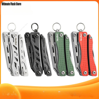 Mini Flagship Red/Green 10 IN 1 Multi Functional Folding EDC Hand Tool Screwdriver Mini Pliers Bottle Opener Outdoor