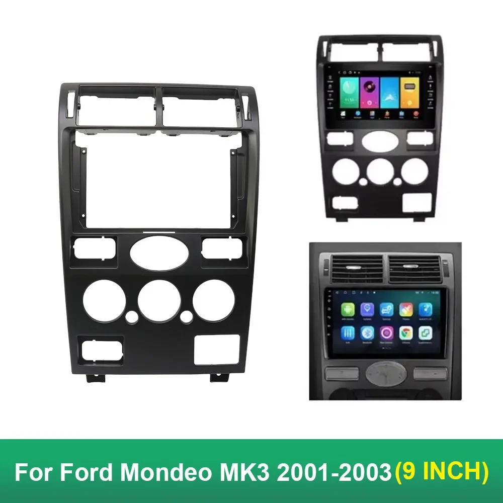 

9-дюймовый автомобильный рамочный адаптер для фасции для Ford Mondeo MK3 2001-2003, Android-радио, комплект панели для установки приборной панели