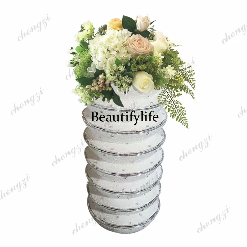 A95 new simple layered cake-type simulation vase modern flower arrangement ornament