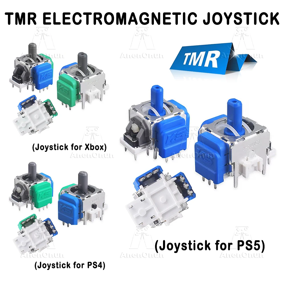 TMR Electromagnetic Joystick for PS5/PS4/Xbox Controller Gamepad Thumb Stick No-Drift 3D Analog Sensor Upgrade Replacement Kit