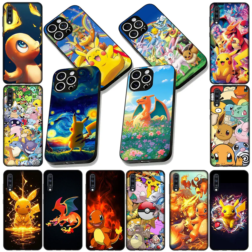 Чехол для телефона Charmander P-Pokemons GO P-Pikachus для Samsung Galaxy S25 S24 S23 FE Plus Ultra S7 Edge A16 A15 A25 5G