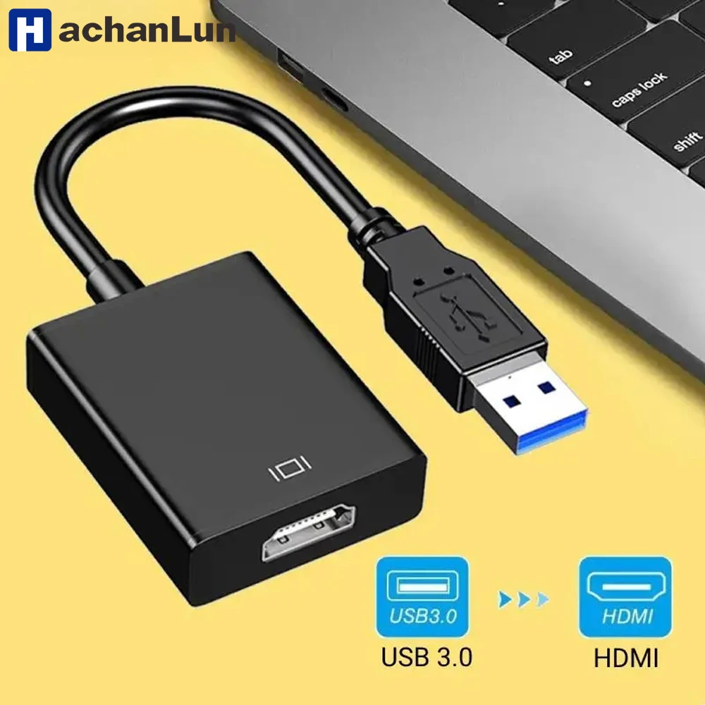 

Адаптер USB 3.0 к HDMI 1080P USB-HDMI-совместимый видеоконвертер Внешний видеоадаптер USB-кабель-адаптер для настольного ноутбука