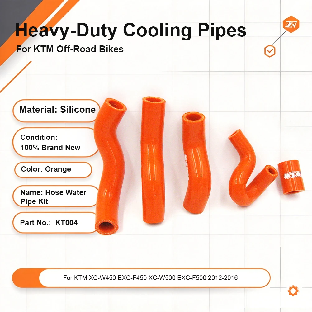 Motorcycle Accessories Silicone Radiator Hose Kit Water Tank Coolant Water Pipe For KTM XCW450 EXCF450 XCW500 EXCF500 2012-2016