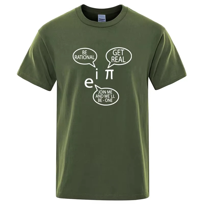 Men's High Quality T-shirt Funny Mathematical Design Print Summer Casual Loose Short Sleeve for Men T-Shirt Male Hip Hop Tops