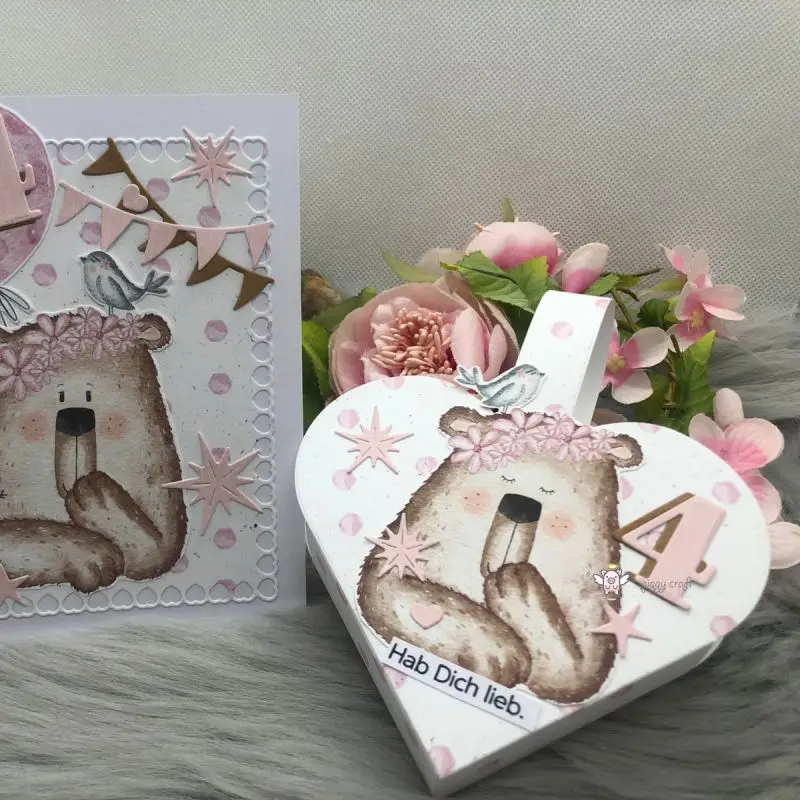 Mmao Craft metal cutting dies cut die mold 3D Folding Love Handle Box Scrapbook paper craft knife mould blade punch stencils