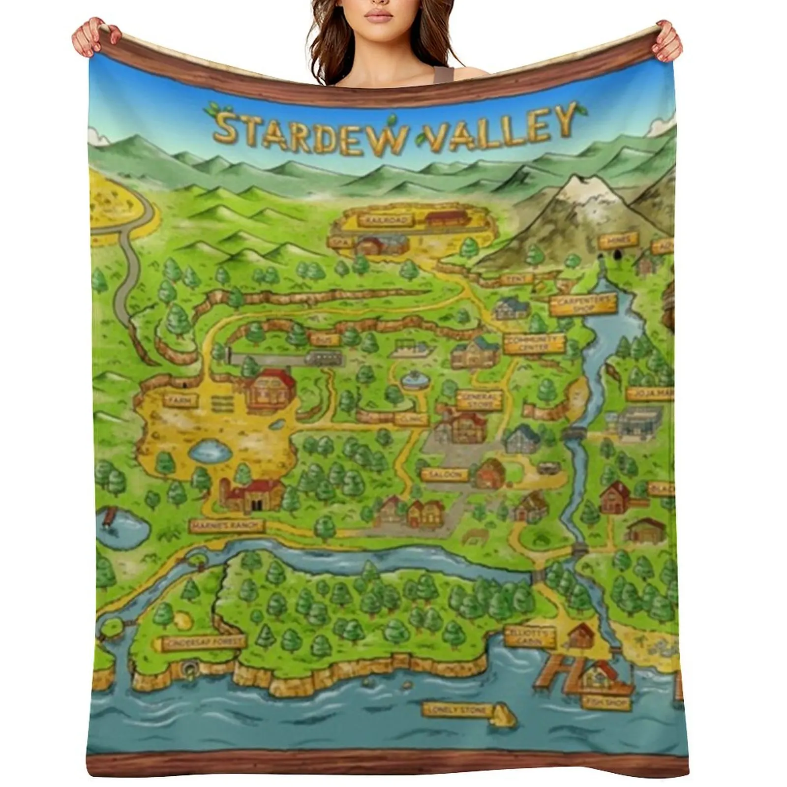 

Stardew Valley Map classic Throw Blanket Decorative Sofas Hairys Sofa Throw Bed Blankets