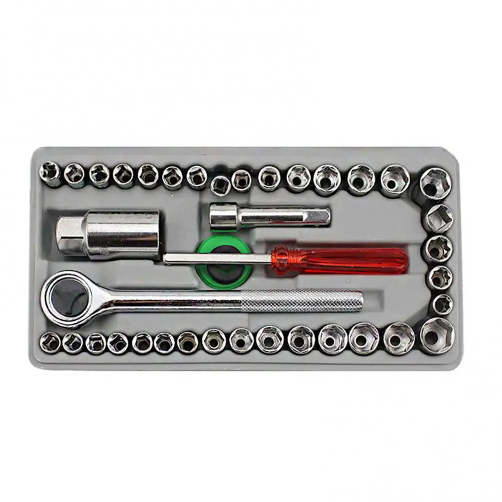 

Hand Tools Set Socket Wrench HOT SALES!!!40Pcs/Car Vehicle Toolbox1 Combination Repair Kit