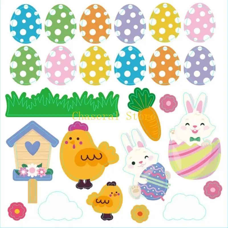 E7ce set 8 paasmanden met kleurrijke stickers Geweldig voor kinderen Creative Crafts Project Children Festival Activity Toy