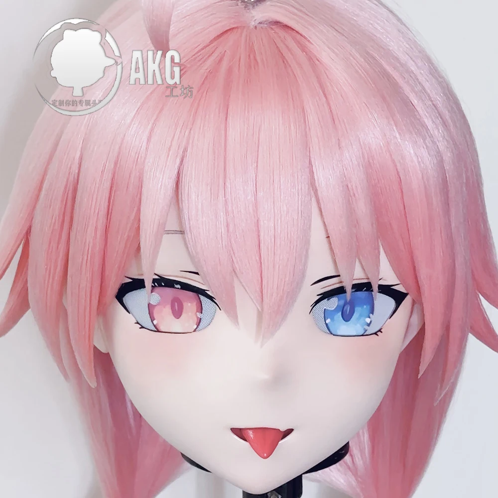 

(AL206Customize Character Crossdressing Female/Girl Resin Full/Half Head With Lock Anime Cosplay Japanese Animego Kigurumi Mask