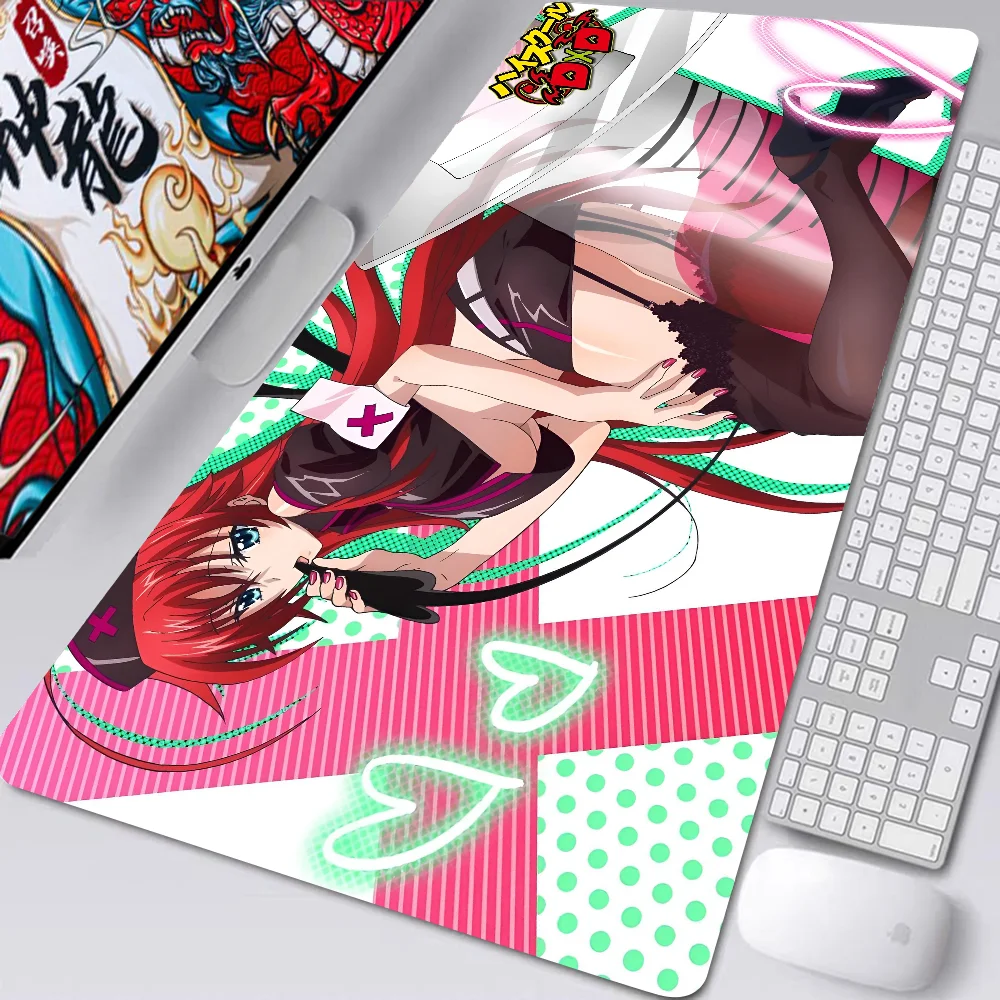 Anime Rias Gremory High School Dxd Mousepad Desk Pad Gaming Accessories Prime Gaming XXL Keyboard Pad Stitched Pad Desk Pad