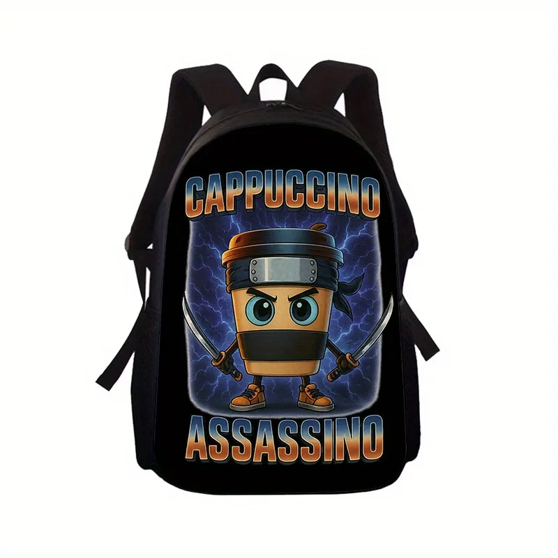 

Italian Brainrot printed backpack, lightweight travel backpack, adjustable schoolbag and adjustable shoulder strap