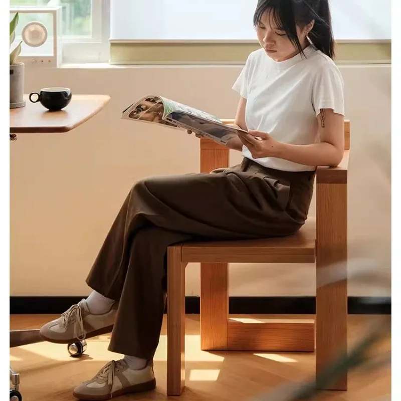 Bedroom Dining Room Decor Luxury Solid Wood Creative Living Room Chairs Building Block Modeling Simple Chairs Aesthetic Modern