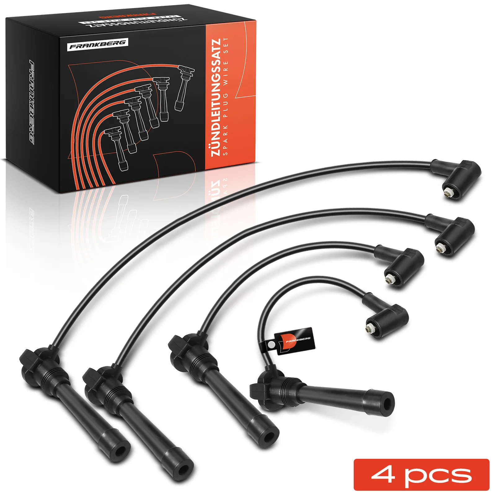 Frankberg 4x Ontstekingsset Ontstekingskabel voor Fiat Brava 182 Marea 185 Punto 188 Lancia 840 46474814 RC-FT1203 2995