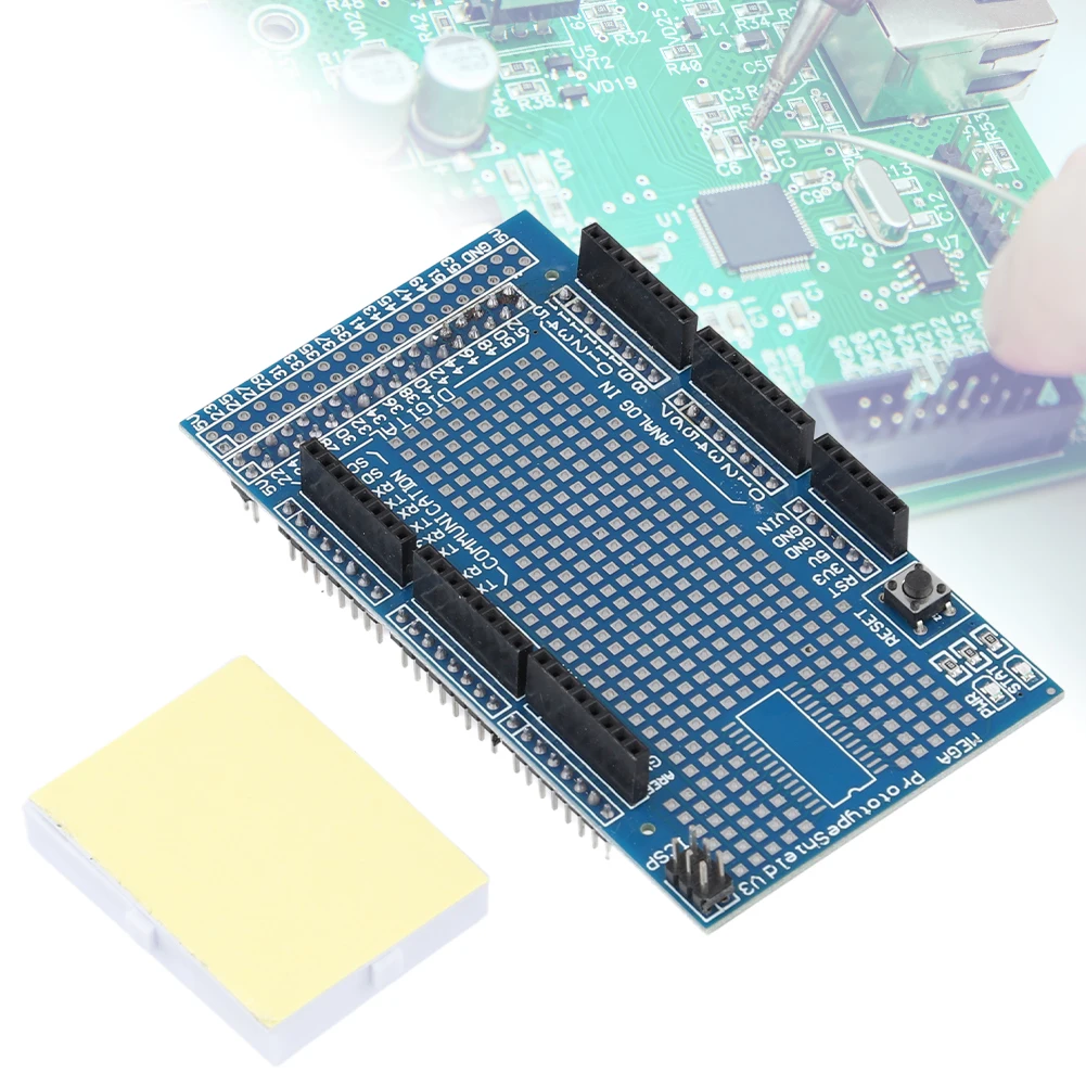 MEGA ProtoShield E/S PWM Prototipo Shield V3 MEGA 2560 R3 Prototipo Shield V3.0 170 puntos de amarre Mini placa de pan para Arduino MEGA