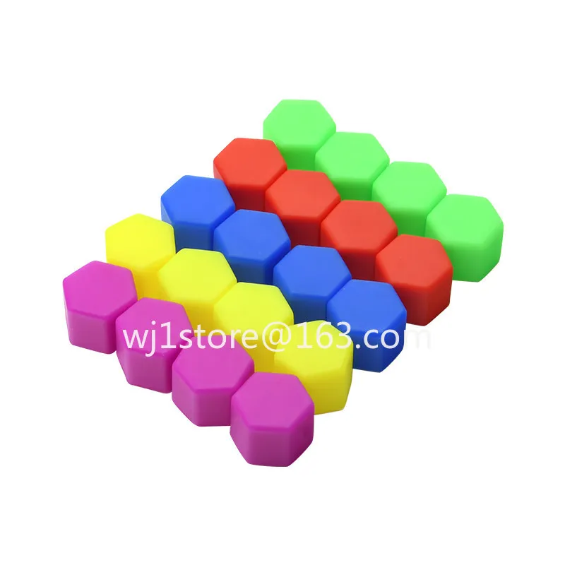 Car modification wheel hub screw cap tire outer hexagon screw cap rust-proof dust cover universal decoration (20 pcs)