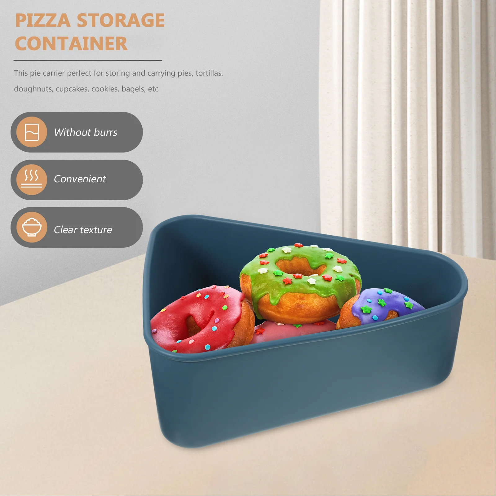 

Silicone Storage Reusable Pie Carrier For Pizza Slice Dessert Container Baking Packing Box Portable Multi-Function Pie Box
