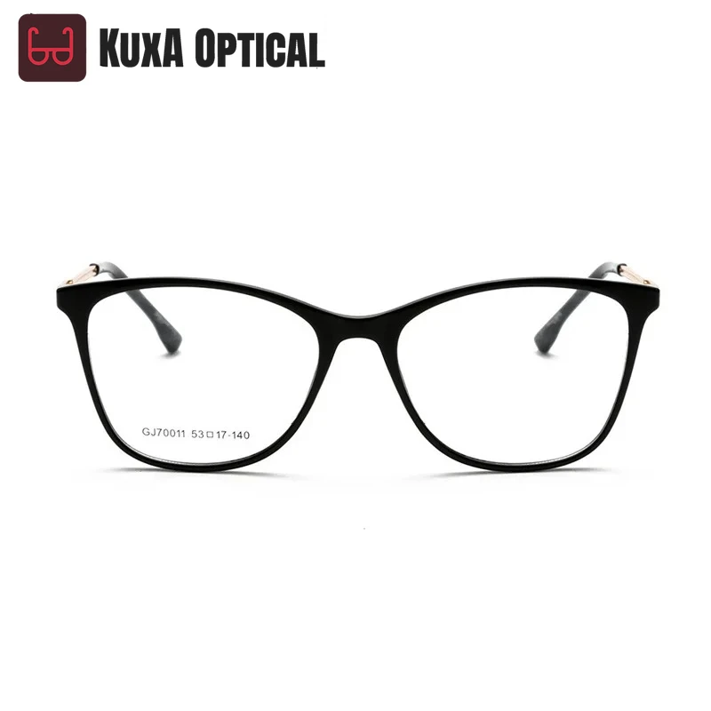 kuxa-女性用超軽量メガネ-tr90-フレーム-キャットアイ-高品質光学フレーム-スプリングヒンジ-度付きレンズ対応-軽量で柔軟