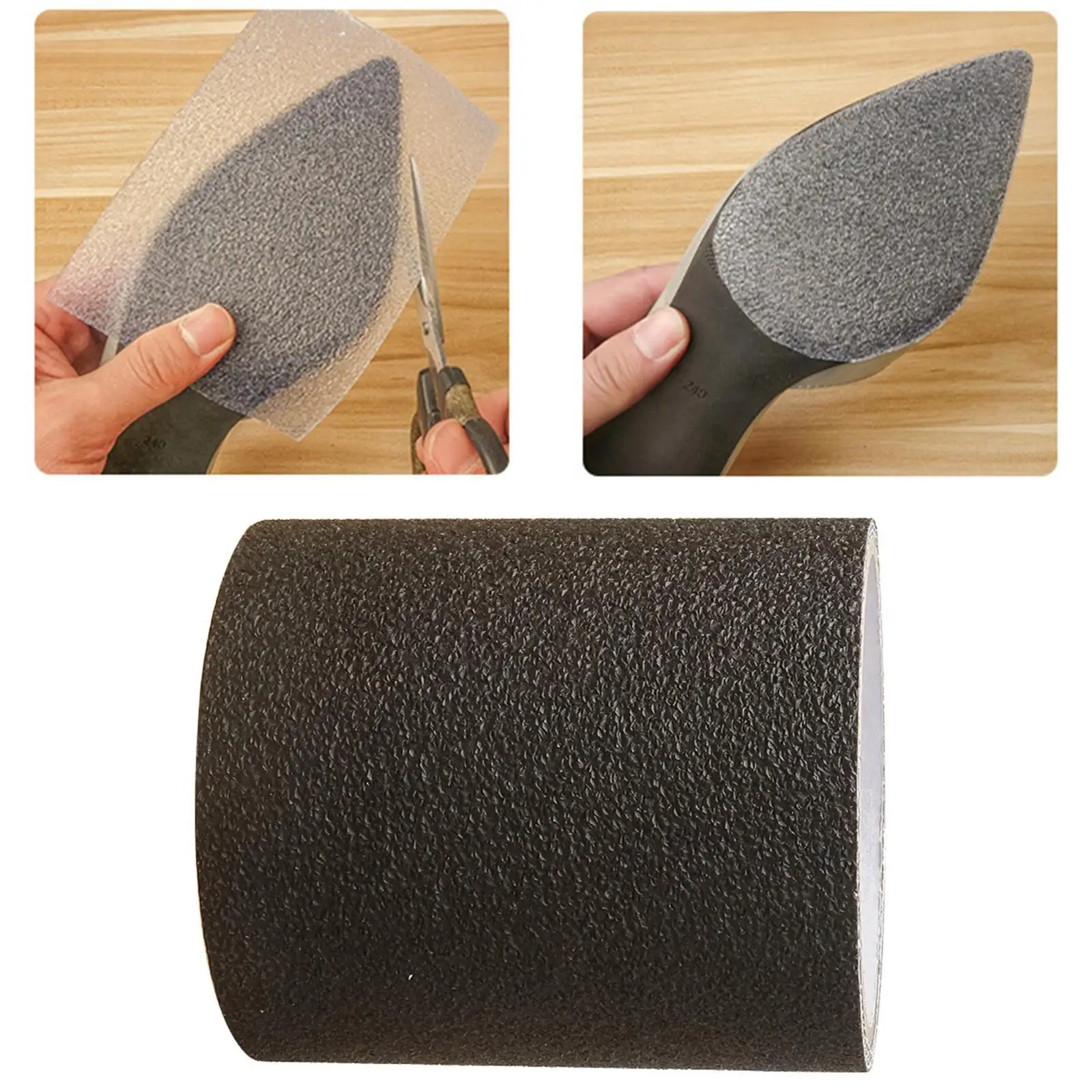 1 Roll Sole Stickers Rubber Self-Stick Anti-Slip for High Heels Transparent