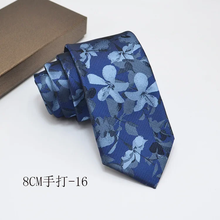 Polyester Slim Fit Necktie Elegant Wedding & Business Ties for Grooms Men's Formal Workplace Man Neckwear Cravat Accessories