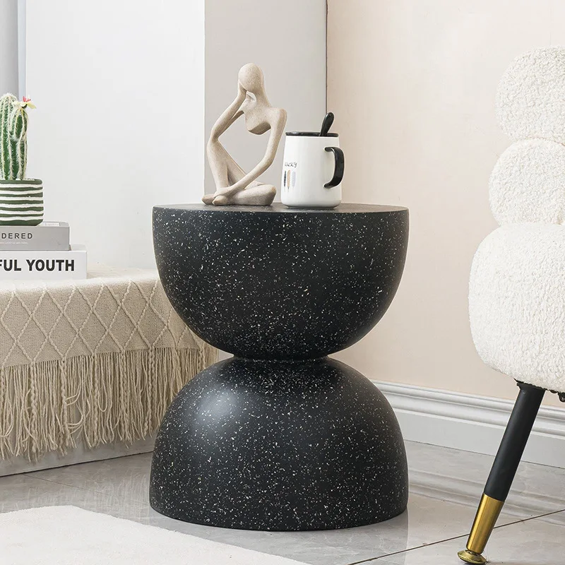 

Nordic Creative Side Table Designer Art Sofa Desk Hourglass Design Coffee Stand for Living Room Elegant Stylish Modern Furniture