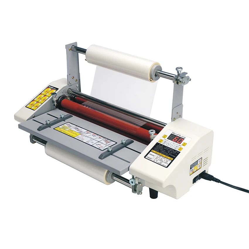 9350 A3+ 220V Laminating Machine Four Roller Cold Hot Laminator Rolling Machine film photo Laminating Machine English binding