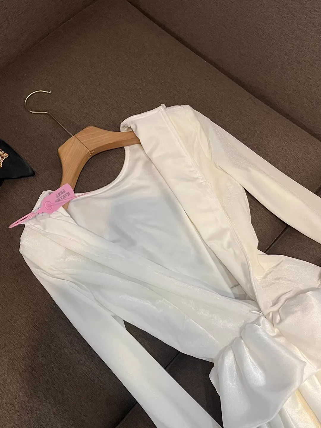 セクシーなハイウエスト、またはドクターロングスカート、タッセルディテールデザイン、Aラインスカート、若い女性向け、都会通勤、ダブルボタン留め