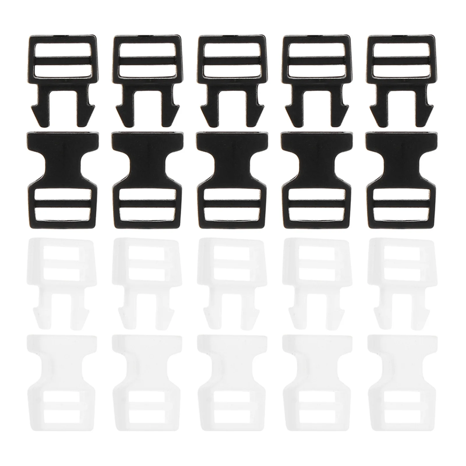 

120Pcs Mini Plastic Side Release Buckle for Backpack Strap Pet Collar Webbing Adjustable Replacement Small Buckle Hardware