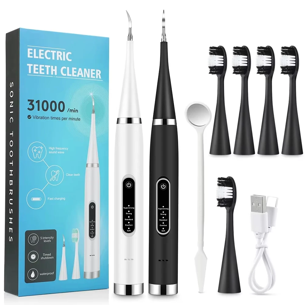 

Электрический звуковой стоматологический скалер для отбеливания зубов, портативный очиститель зубов для зубного камня, IPX7, средство для удаления пятен налета, инструмент для очистки зубов