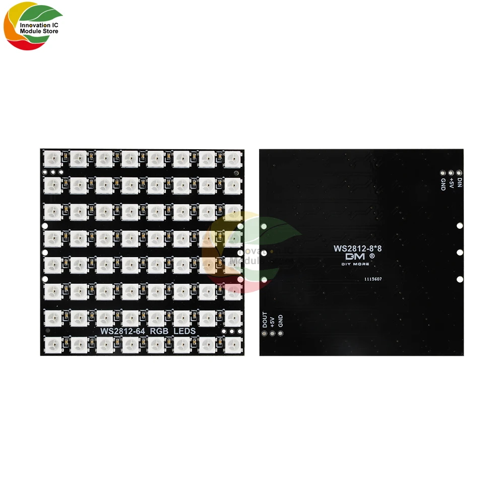 

WS2812 LED 5050 RGB 8x8 64 Bit LED Matrix Module