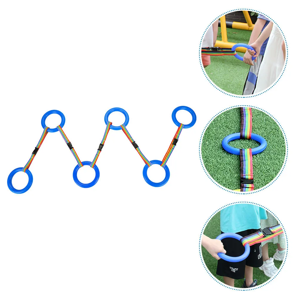 6pcs Anti-Lost Walking Rope Ring 10.00X10.00X1.00Cm Safety Rope For Kids Outdoor Preschool Daycare Children Leash Toddler