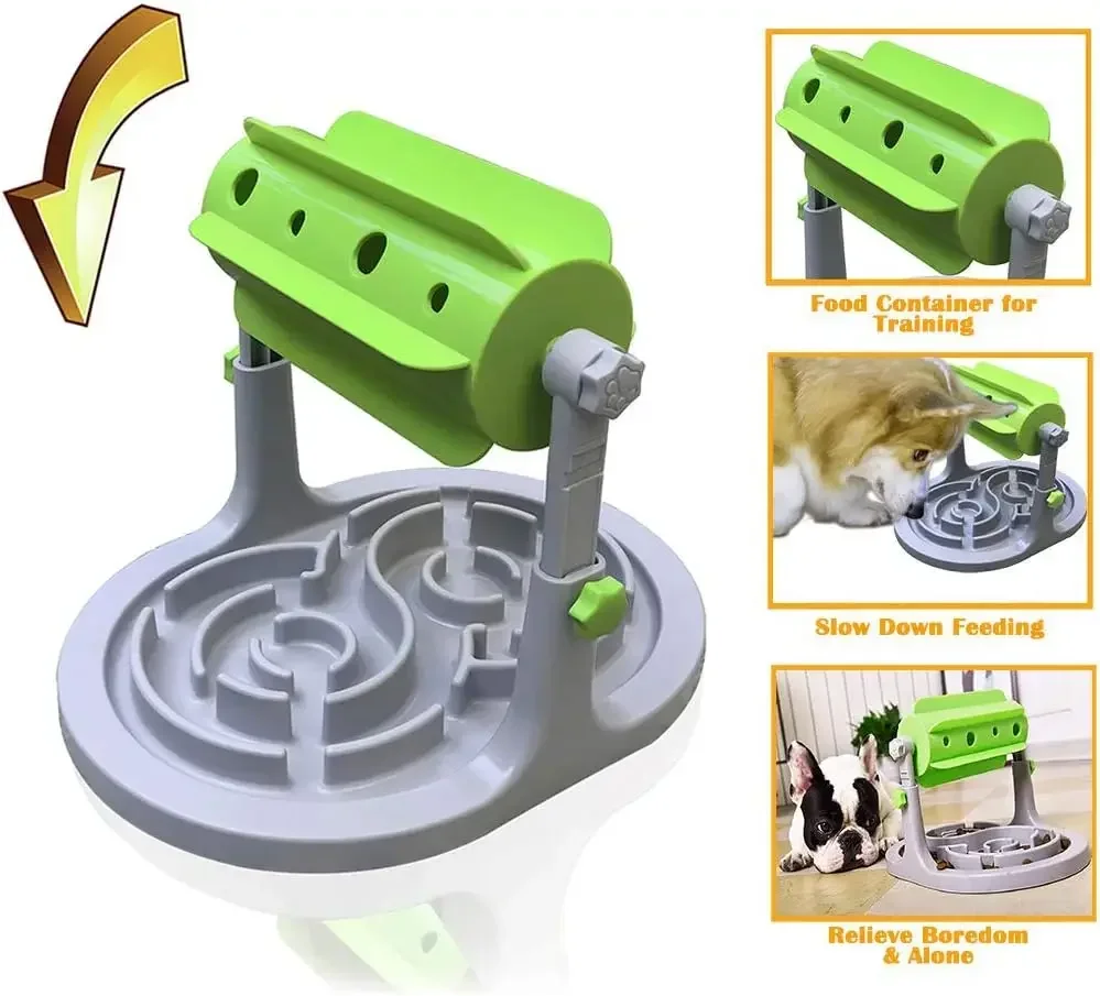 Dog Bowl Pet Leakage Toys Cat Dog Food Bowl Roller Leakage Eater Puzzle Slow Food Eater Pet Entertainment Eating Feeders