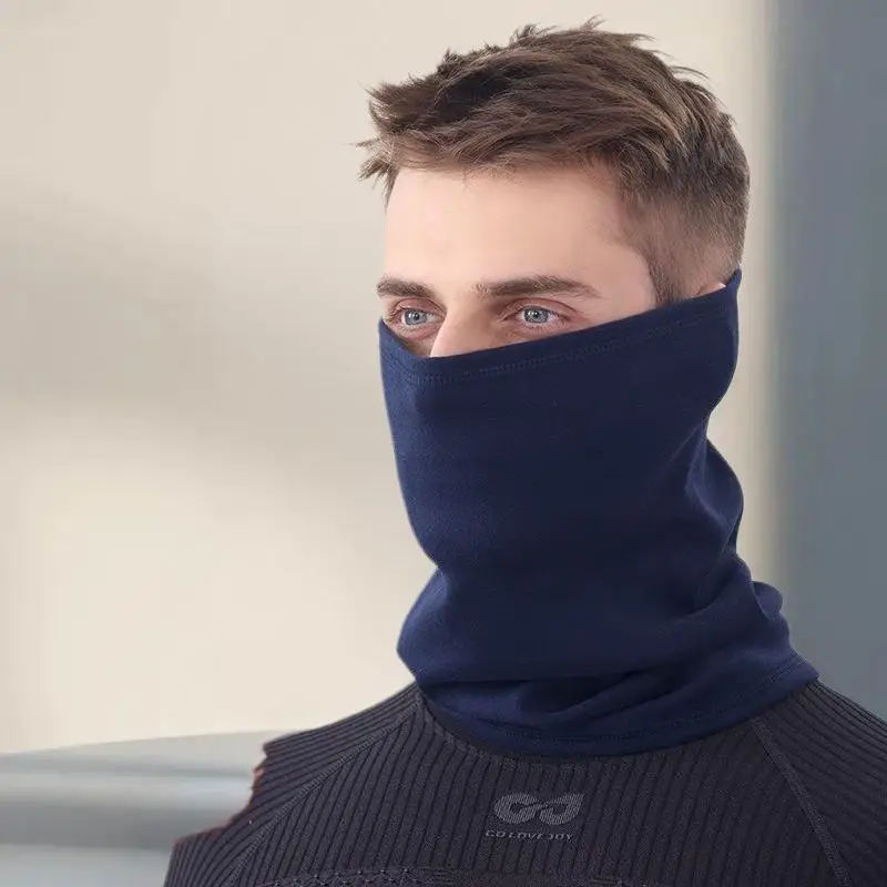 قطعة واحدة من قناع الوجه من الصوف الحراري، قبعة بالاكلافا مقاومة للرياح، لتدفئة الرقبة لركوب الدراجات والدراجات النارية، قبعة وشاح رياضية للتدريب في الشتاء