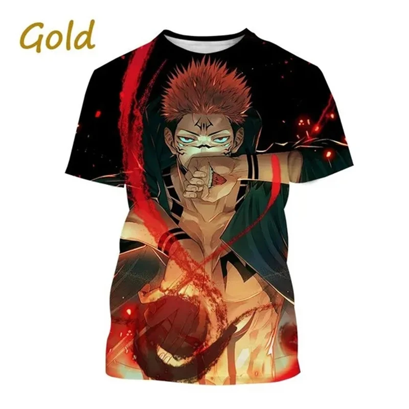 Camiseta informal con estampado 3D de Jujutsu Kaisen para hombre, Top Popular de Anime clásico, moda Harajuku, ropa de Gojo Satoru