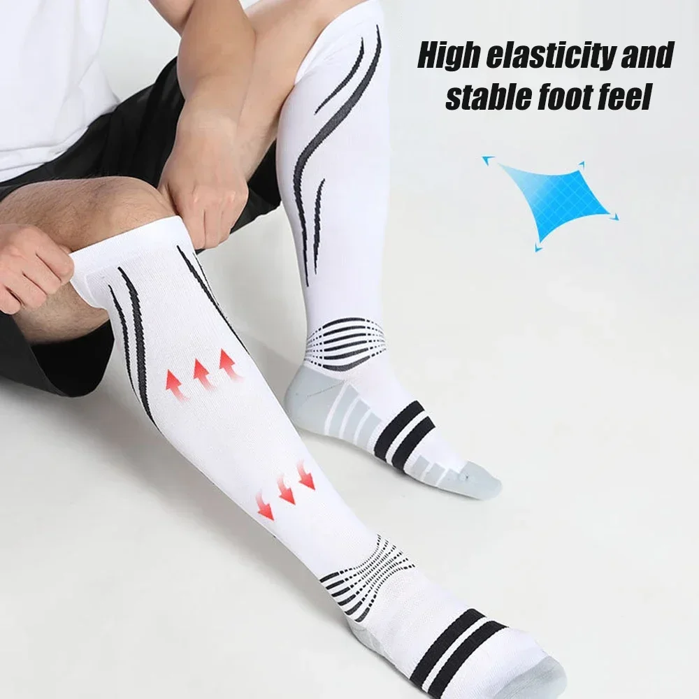 1 Pair High Compression Socks for Men and Women 20-30 MmHg Running Support Socks