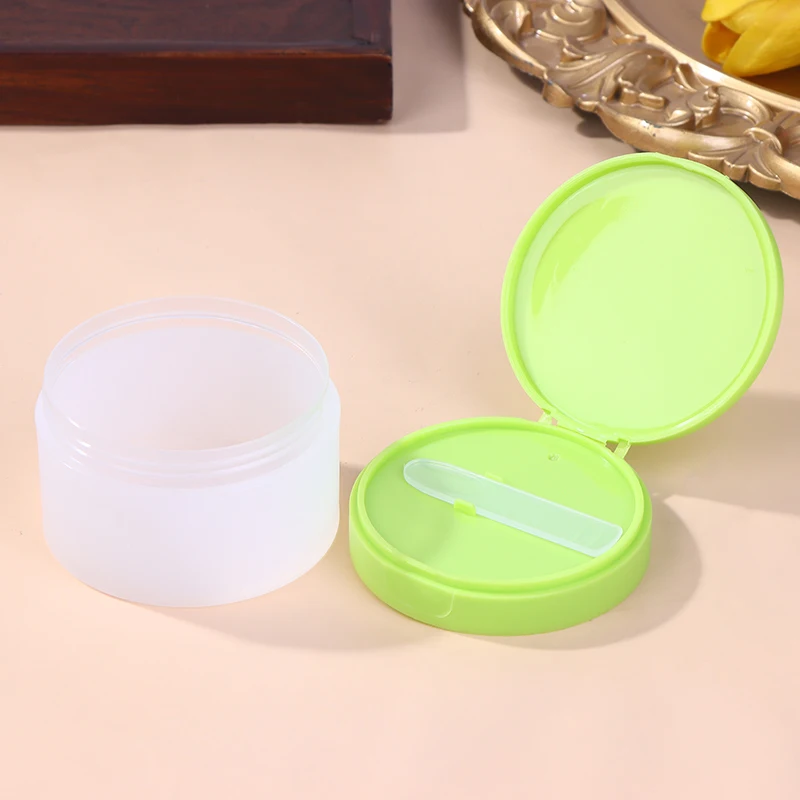 جرة تنظيف قناع الطين الحاويات لوحة قطن زجاجة فرعية 100 جرام غطاء الوجه الفارغ التطهير زجاجة بلسم PP كريم بلوري مستدير #4