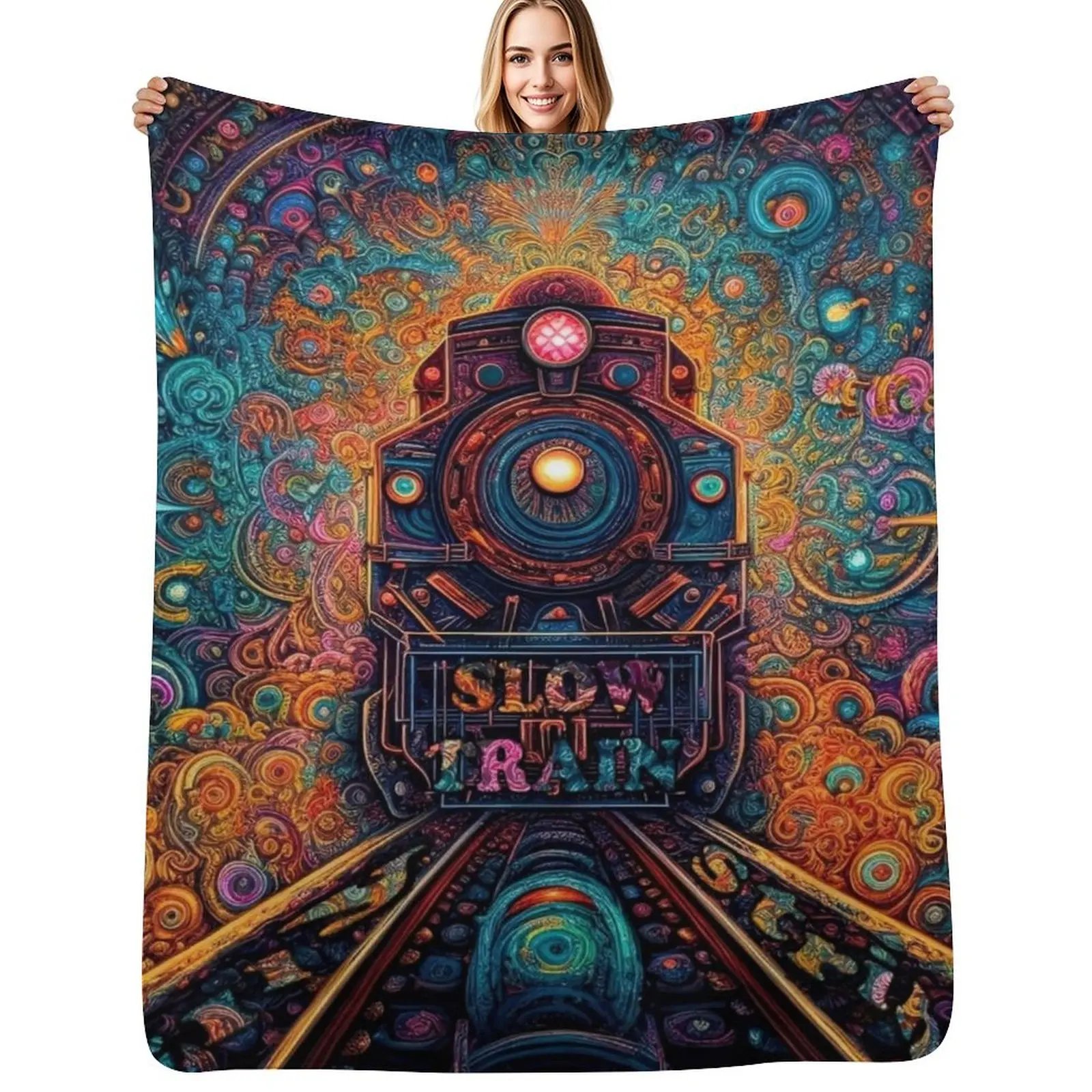 

Billy Strings Slow Train Throw Blanket Warm Flannel Blanket for Couch Chair Bedroom
