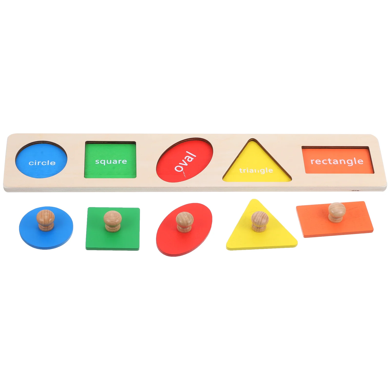 

1 Set Wooden Knob Puzzles Baby Toddler Educational Shape Color Sorting Peg Puzzle Jumbo Infant Kids Learning Game Wood Pegs