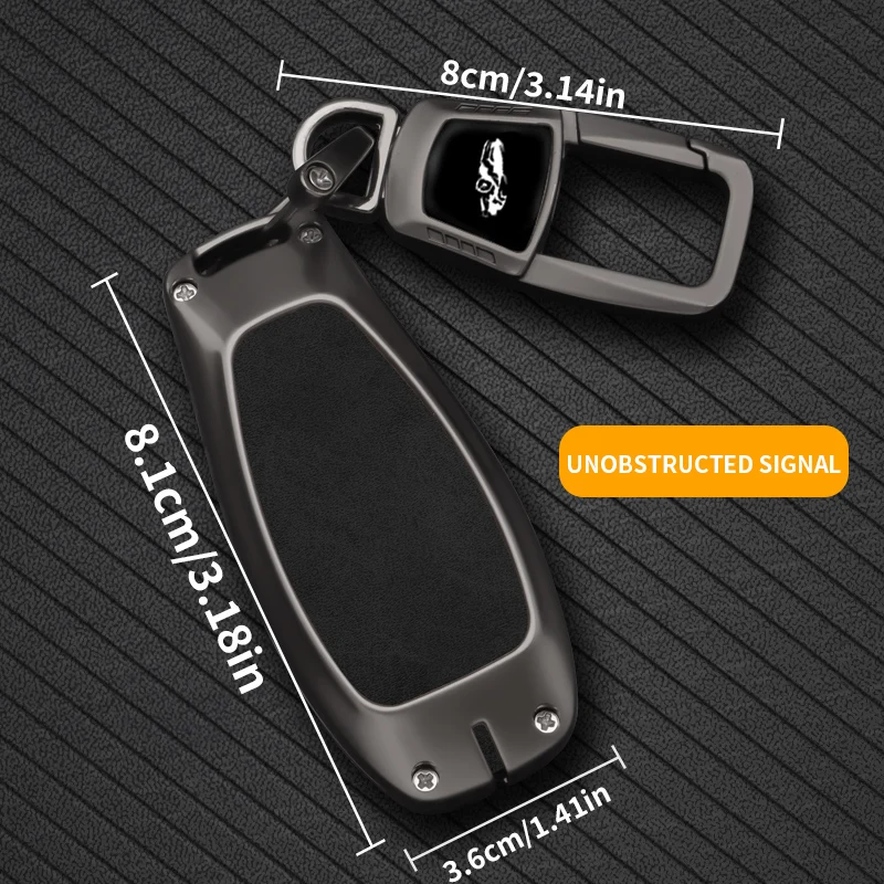 Funda de cuero y aleación de zinc para llave de control remoto de coche Ford Focus Mondeo Kuga Fiesta Focus Titanium, carcasa de repuesto para llaves FOB