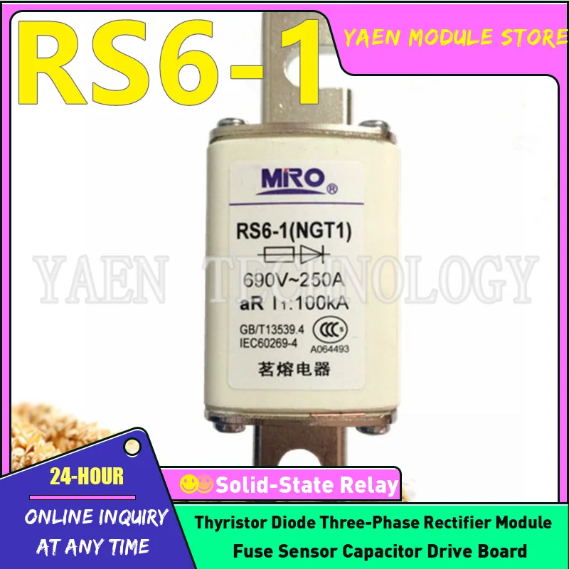 

fuse MRO RS6-1 100A 125A 160A 200A 250A 690V/1000V NGT1 rapid melting