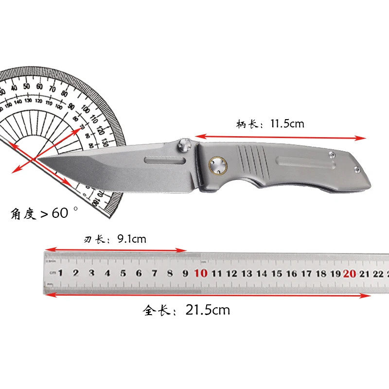 

VG10 Steel and Damascus Steel Titanium Alloy Handle Folding Knife Outdoor Camping Survival Tactics EDC Pocket Knife