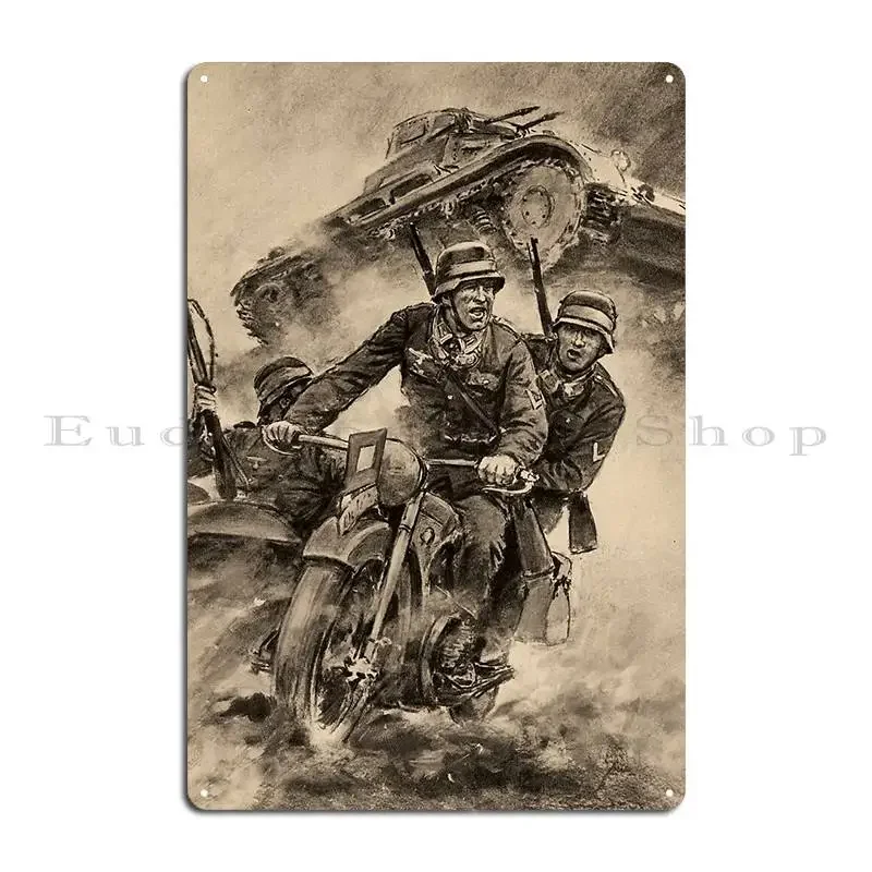 Motorcyclists Metal Plaque Poster Kitchen Rusty Create Club Designs Tin Sign Poster