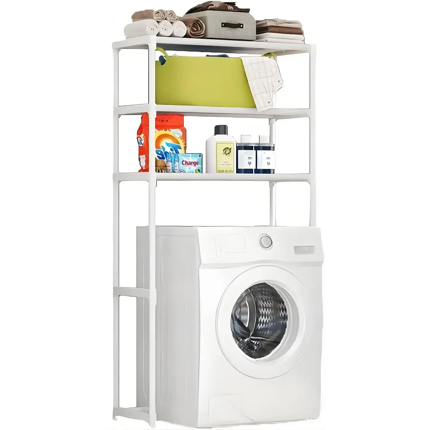 TopRed | Estanterías para Lavadora (opcional para 2ª y 3ª planta) – Estanterías de almacenamiento ahorradoras de espacio para baño y balcón. Adecuadas para detergente para ropa / detergente / ropa