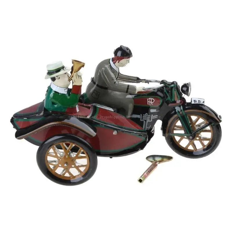 Cool Motorcycle Wind-up Toy Kids Birthday Holiday Gift Infanzia Ricordando regali motociclisti colorati con giocattolo sidecar