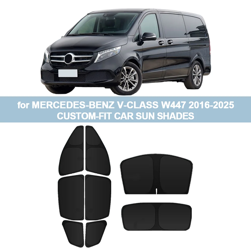 Voor MERCEDES-BENZ V-CLASS VL-CLASS W447 2016-2025 Voorruit Zonnescherm Zijruit Shades Cover Zonneklep schild Privacy