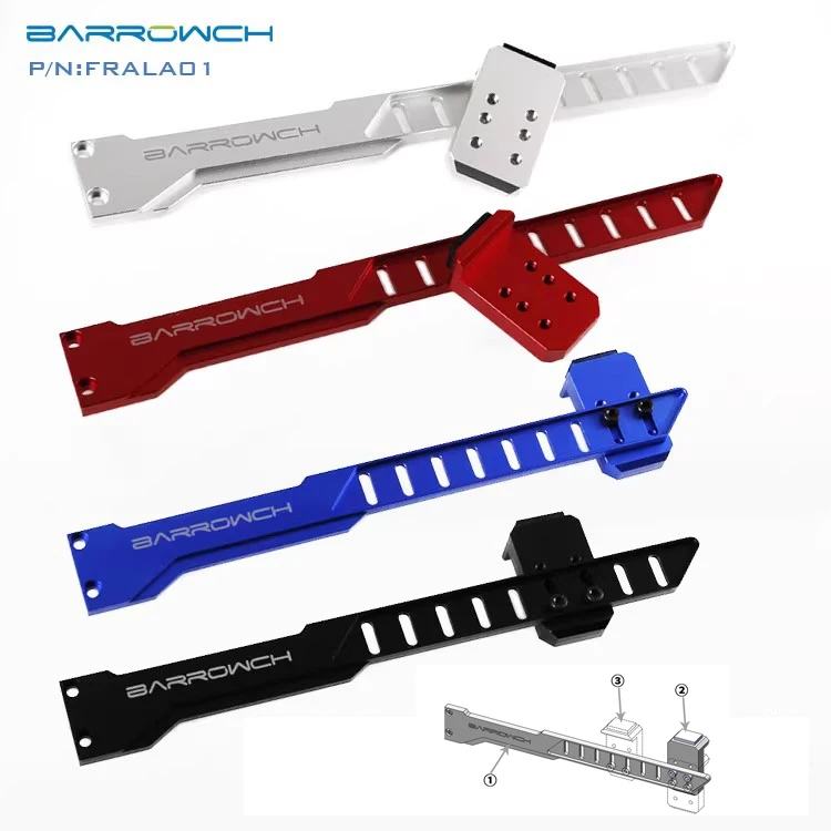 Barrowch Metal Bracket use for Brace GPU Card Length 201-257mm use for Fix Graphics Card in the Case 2 Colors AL bracket