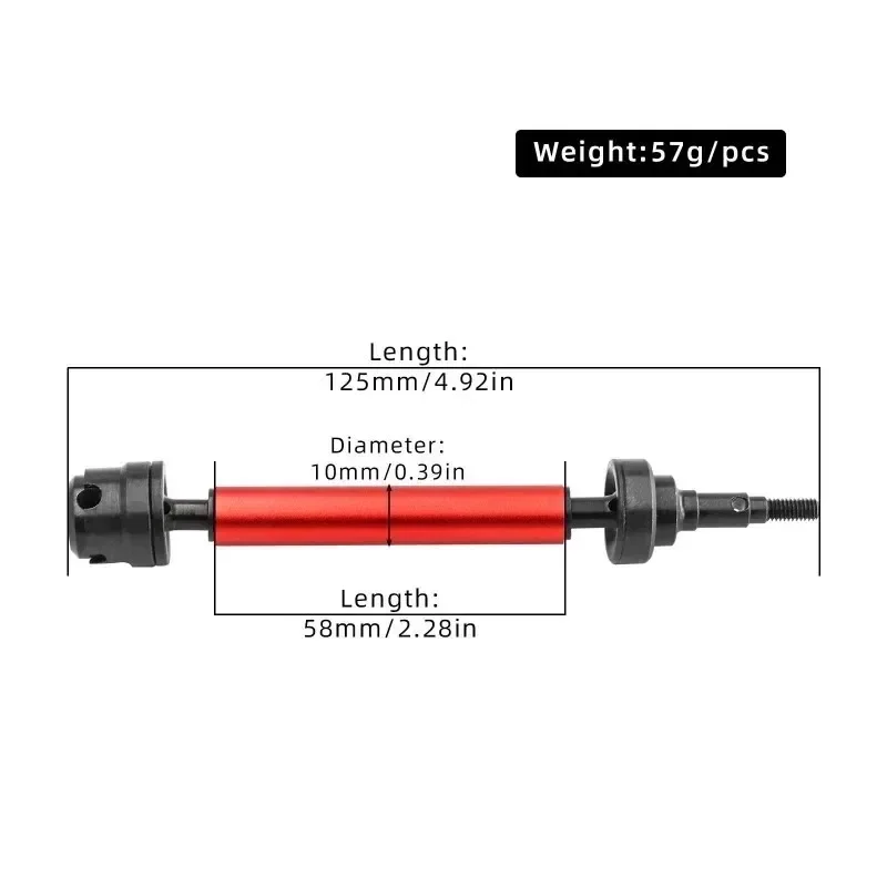 1/10 3s NEW BIG ROCK V3 CVD キット レッド/ブルー/ブラック RC モデルカーパーツ 45 #   硬化鋼ヘッド フロント&リア ユニバーサルCVD