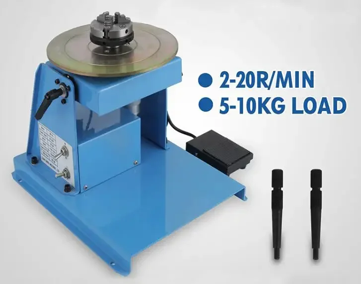 Posicionador de tocadiscos de soldadura de alta resistencia, 2-18RPM, 10KG, con portabrocas de 80mm, 220V