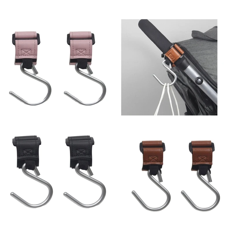 

F62D Stroller Hook with Adjustable Strap Durable Hooks Perfect for Bags of Any Size