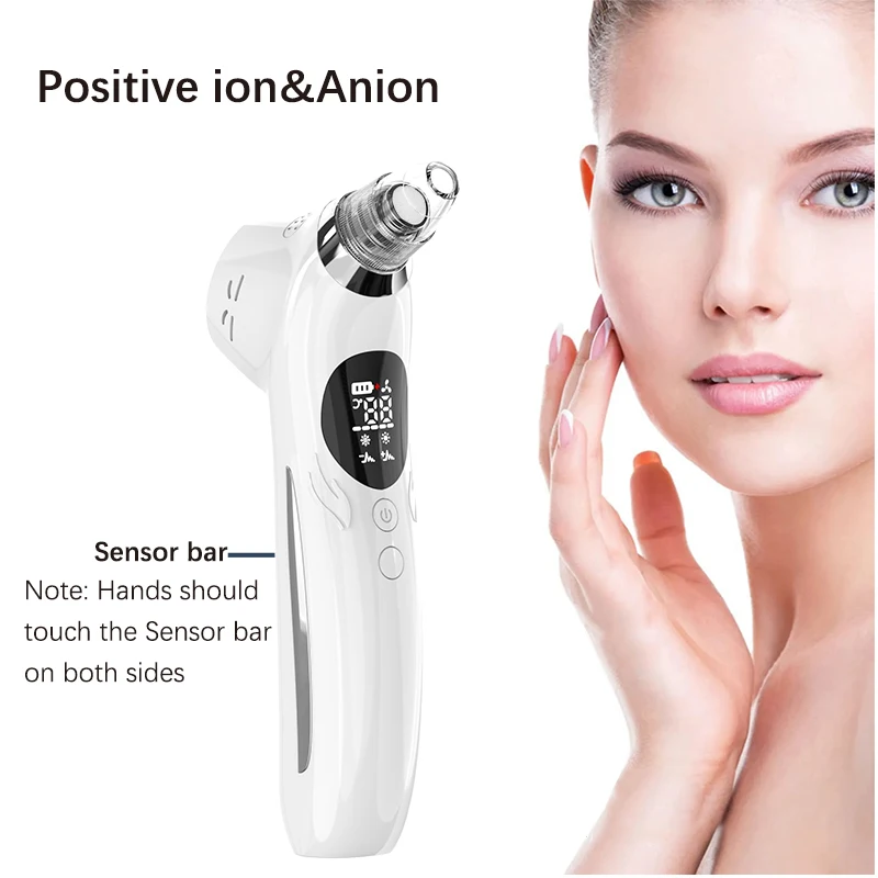 Blackhead Remover Vacuum Cold and hot compress vibration , 5 Replaceable Probes, 5 Modes, 5 Suction Levels,Multifunction