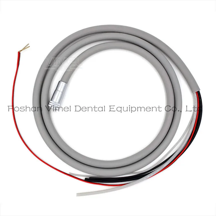 Dental 6 holes silicone Fiber Optic tubing Hose for handpiece 6 holes high speed handpiece tube pipe with connector